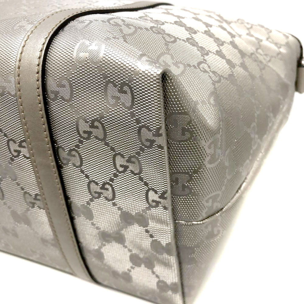 GUCCI Tote Bag GG Imprime Silver White Handbag - Picture 5 of 11